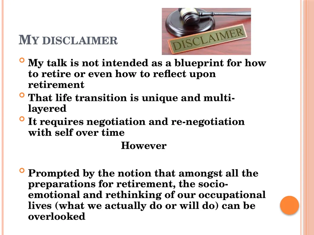 Key ideas: retirement identity, identity - slide 2 of 14