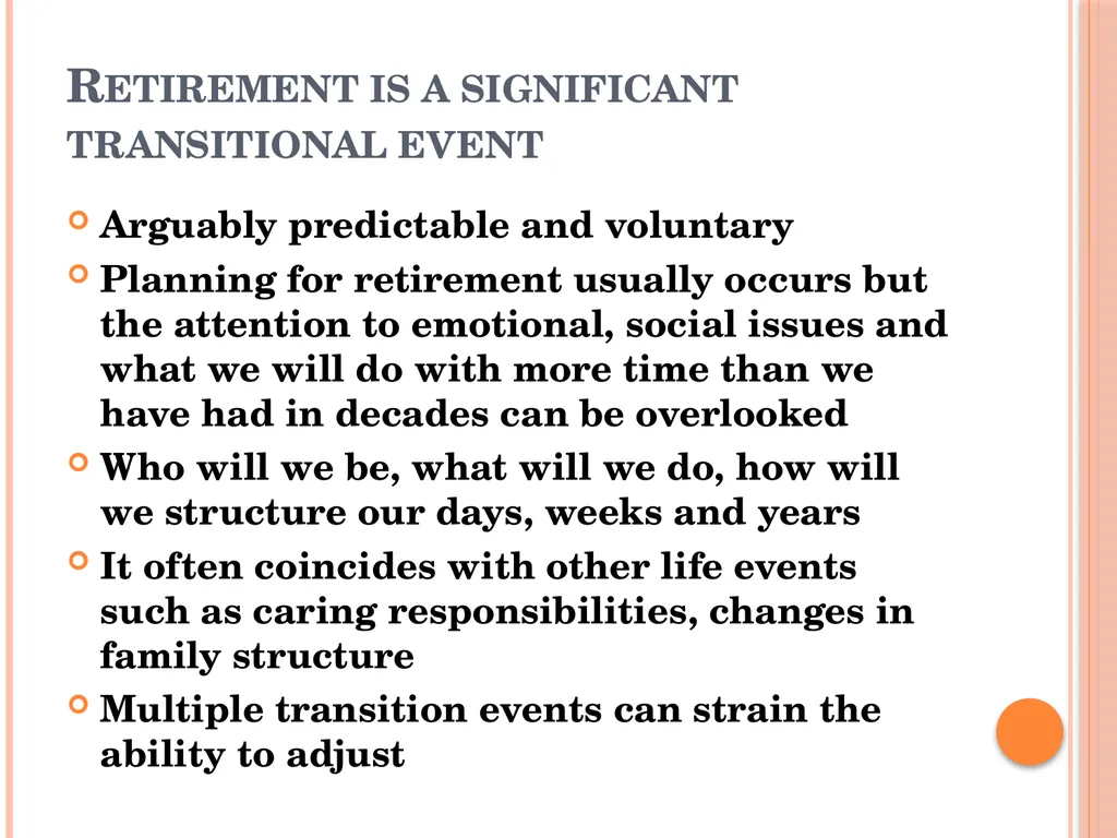 Key ideas: retirement identity, identity - slide 8 of 14