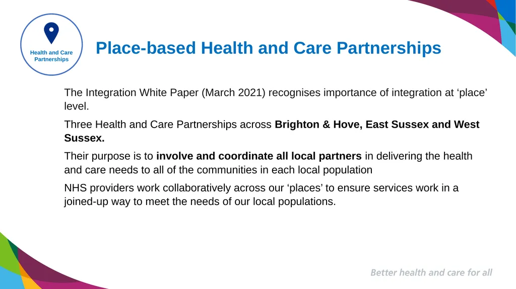 Better health and care for all Developing our - slide 11 of 16