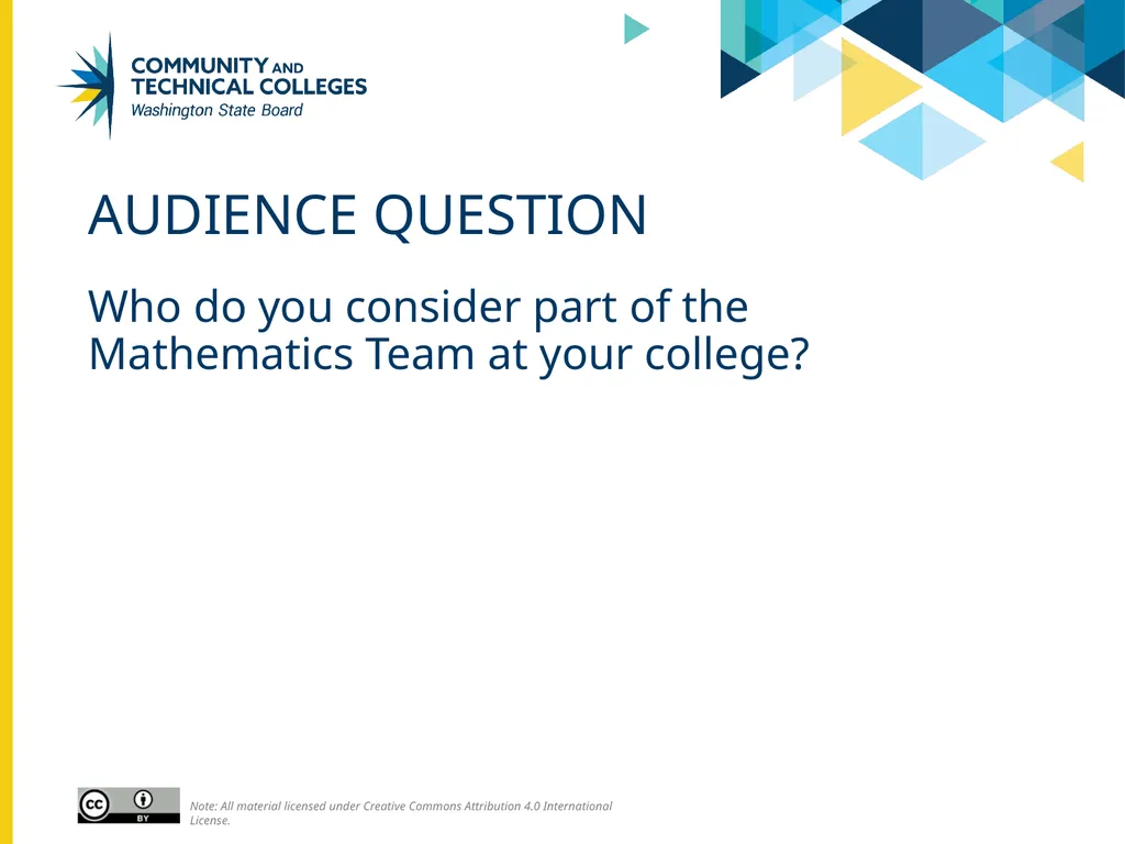 Creating a College-Wide Mathematics Experience for - slide 3 of 16