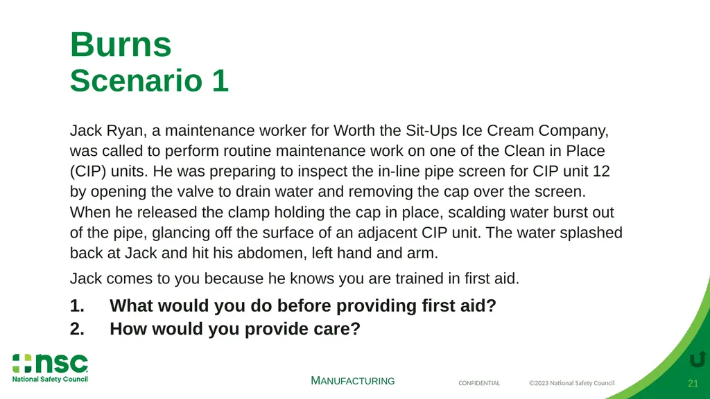 Case Scenarios for Customizing Your Training These - slide 21 of 57