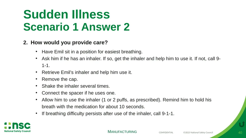 Case Scenarios for Customizing Your Training These - slide 40 of 57