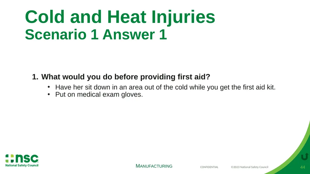 Case Scenarios for Customizing Your Training These - slide 44 of 57