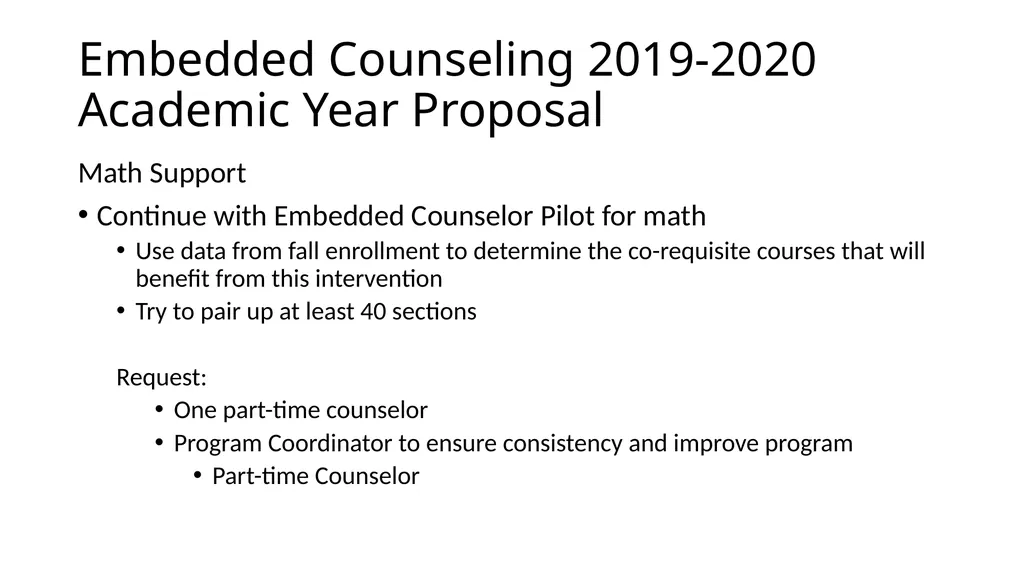 Support Programs Embedded Tutoring Program - slide 6 of 10