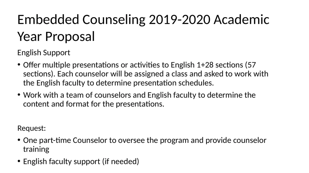 Support Programs Embedded Tutoring Program - slide 7 of 10