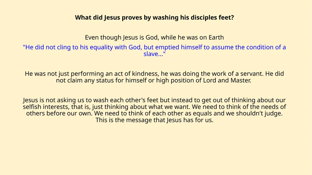 RE LI: To understand why Jesus washed the - slide 5 of 6