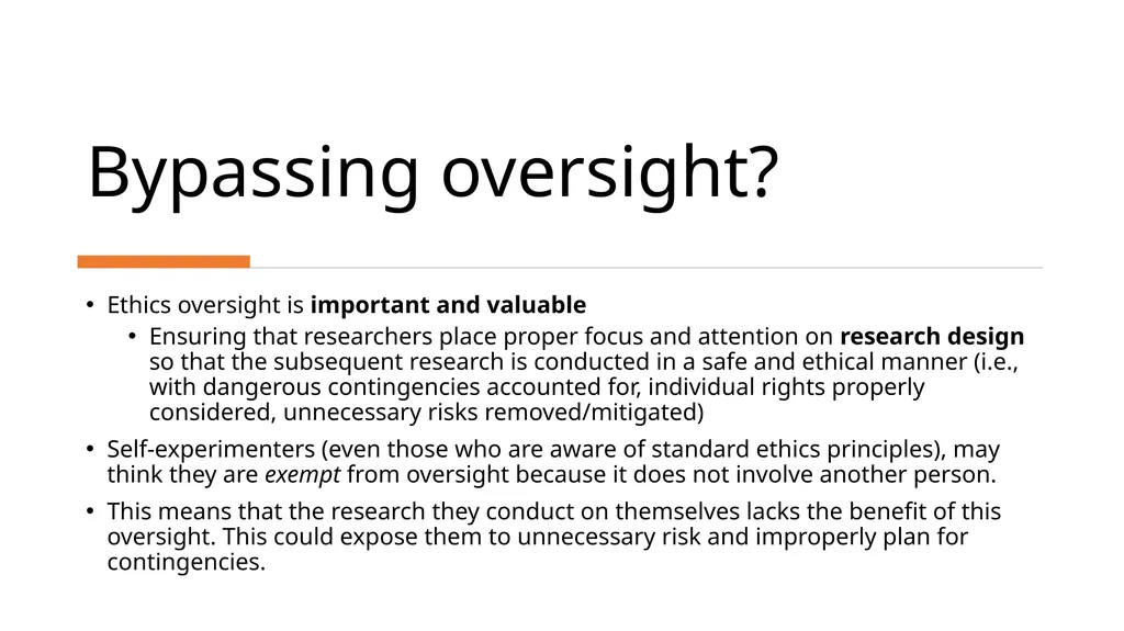 Self-Experimentation: History, Ethics, and Current - slide 17 of 21