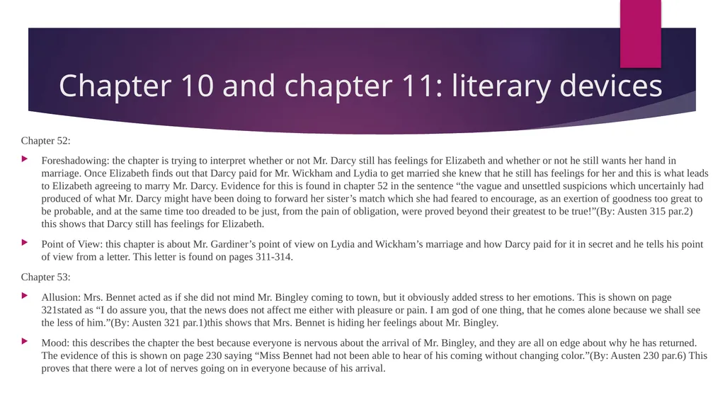Pride and Prejudice project: Chapters 52-61 - slide 4 of 18
