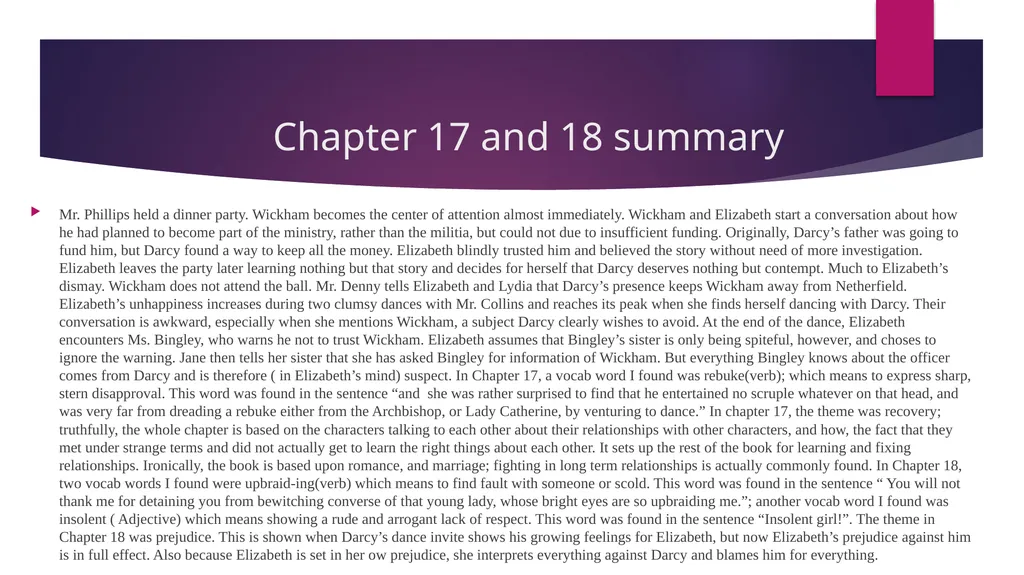 Pride and Prejudice project: Chapters 52-61 - slide 14 of 18