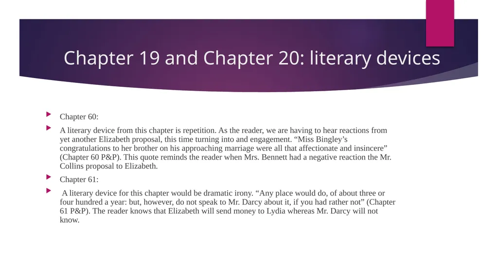 Pride and Prejudice project: Chapters 52-61 - slide 18 of 18