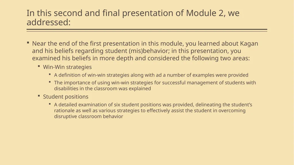 Win-Win Strategies and Student Positions Module 2 - slide 50 of 52