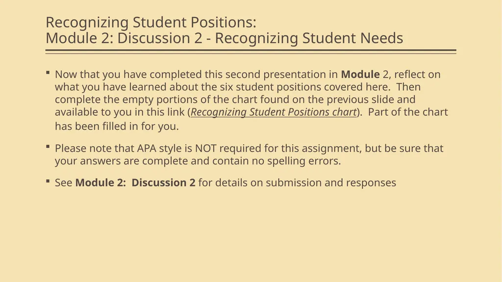 Win-Win Strategies and Student Positions Module 2 - slide 49 of 52
