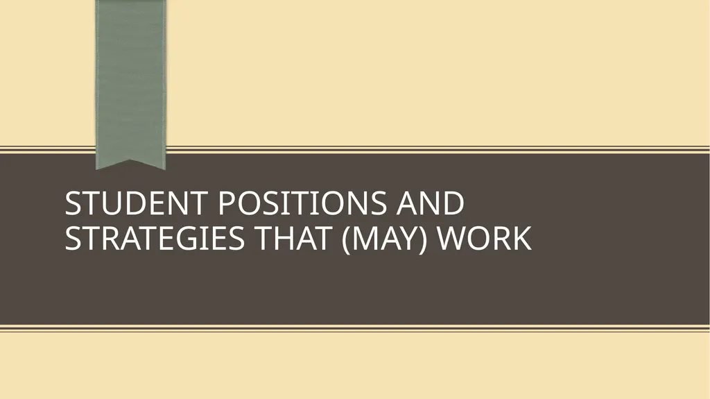 Win-Win Strategies and Student Positions Module 2 - slide 13 of 52
