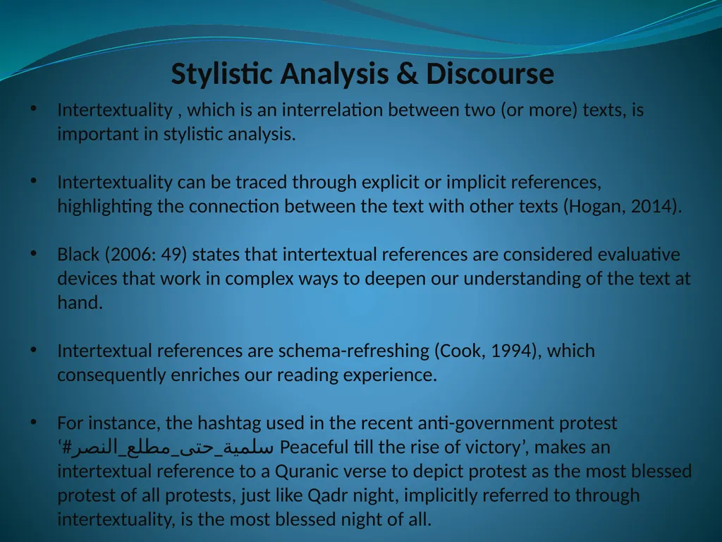 Doing Stylistic Analysis across Different - slide 15 of 17