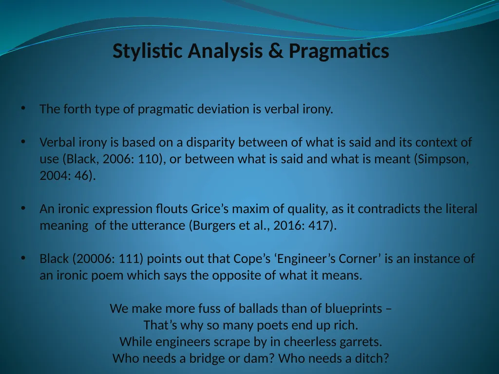 Doing Stylistic Analysis across Different - slide 12 of 17