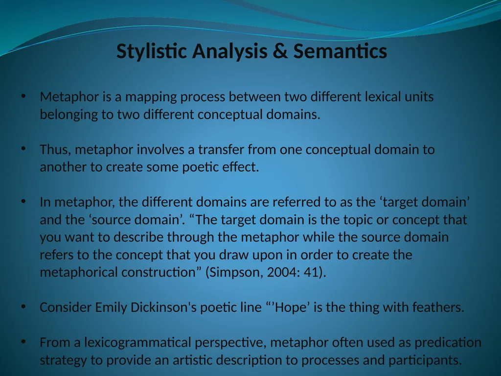 Doing Stylistic Analysis across Different - slide 5 of 17