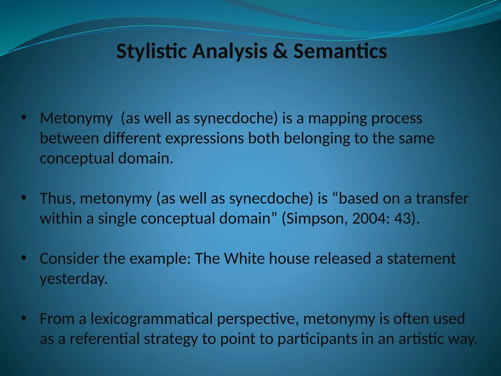 Doing Stylistic Analysis across Different - slide 6 of 17