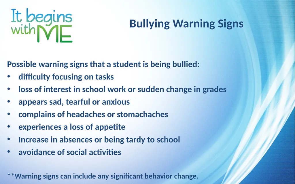 Bullying Prevention and Intervention Sample Staff - slide 6 of 14