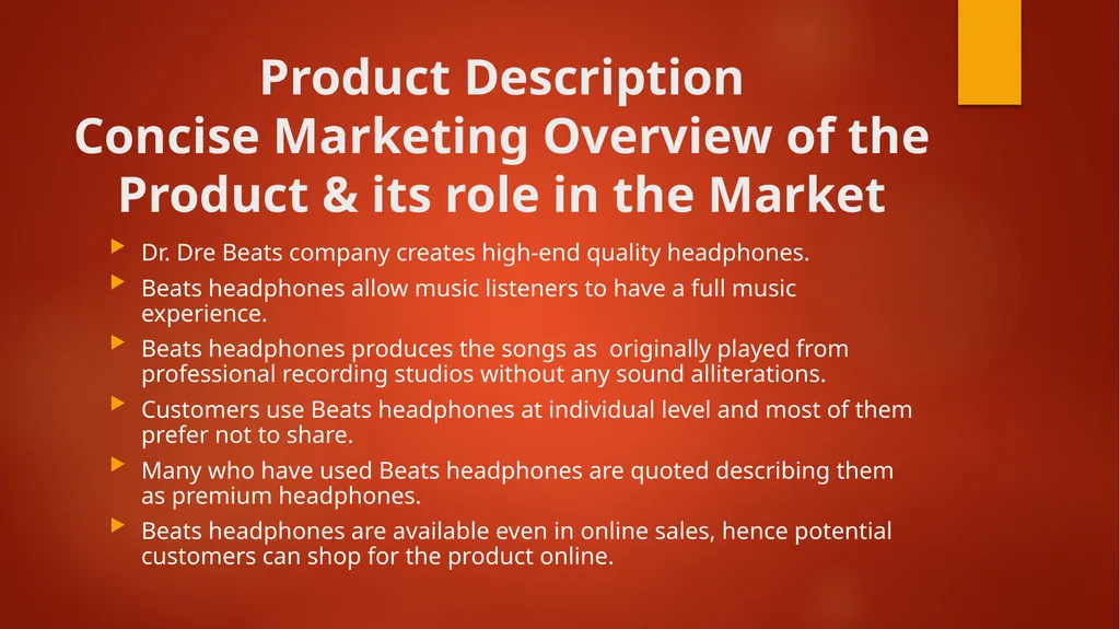 Beats Headphones THIS PLAN IS CONFIDENTIAL Table - slide 3 of 14