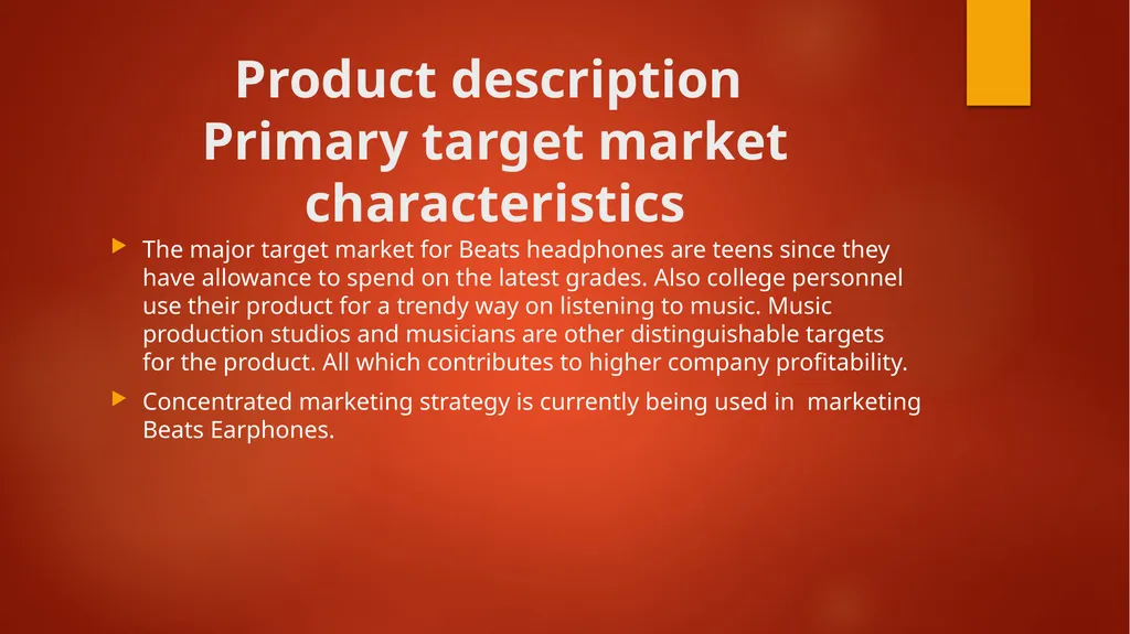 Beats Headphones THIS PLAN IS CONFIDENTIAL Table - slide 6 of 14