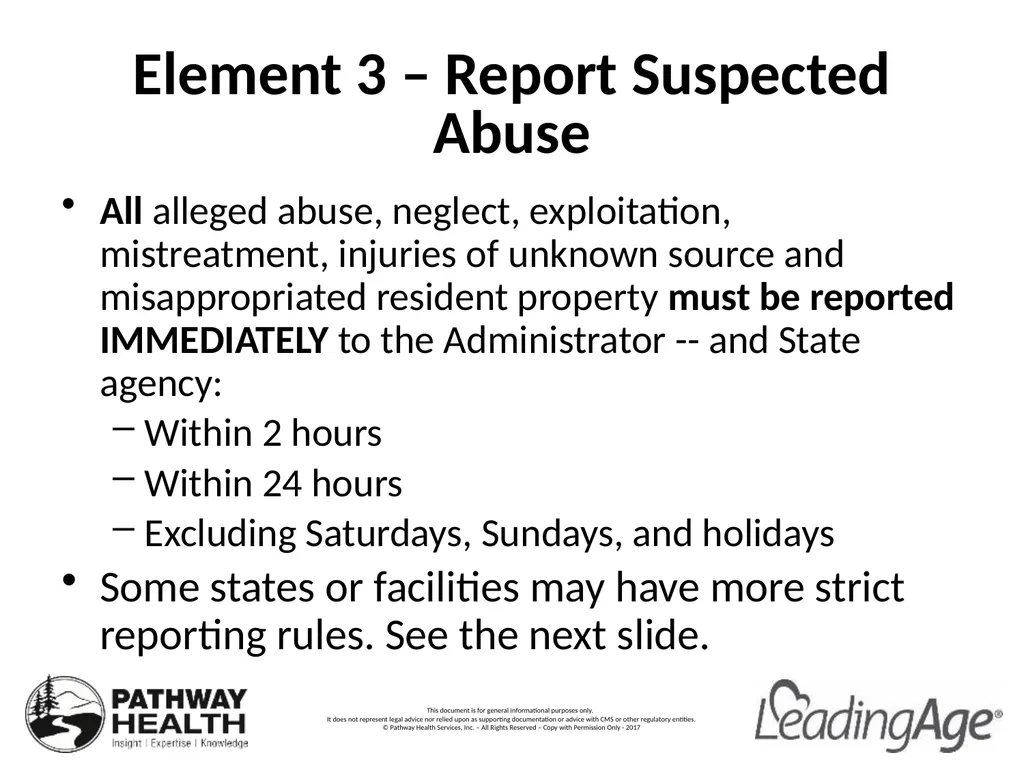 Freedom from Abuse, Neglect, Misappropriation and - slide 16 of 30