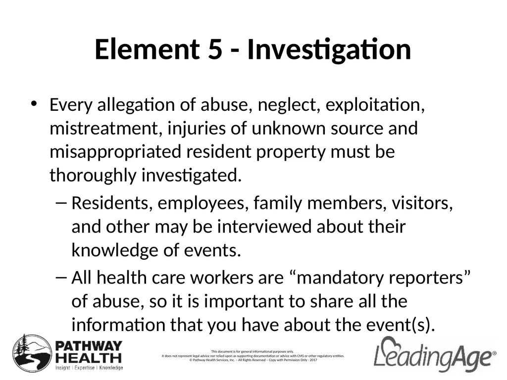 Freedom from Abuse, Neglect, Misappropriation and - slide 21 of 30
