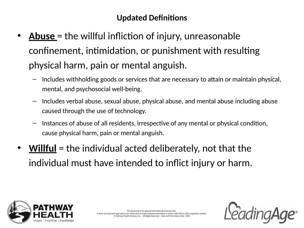 Freedom from Abuse, Neglect, Misappropriation and - slide 6 of 30