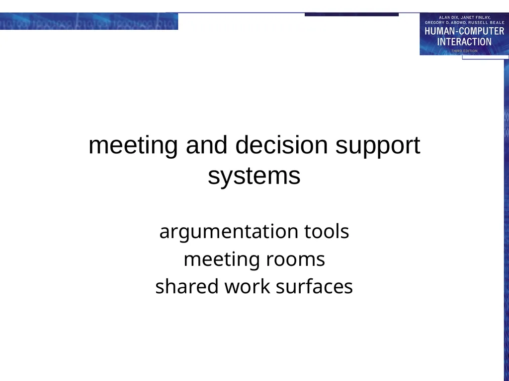 chapter 19 groupware Groupware What is groupware - slide 22 of 62
