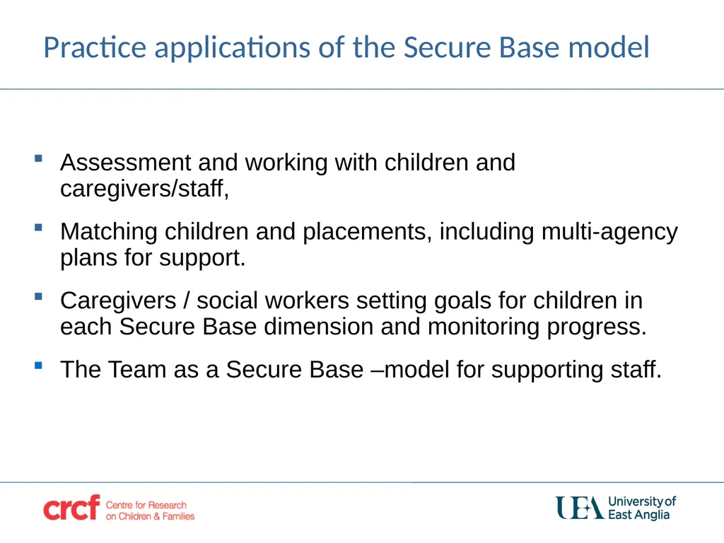 An introduction to the Secure Base model: - slide 9 of 60