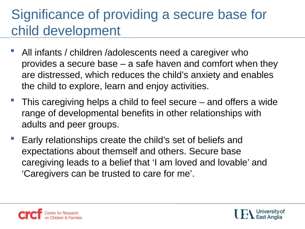 An introduction to the Secure Base model: - slide 3 of 60