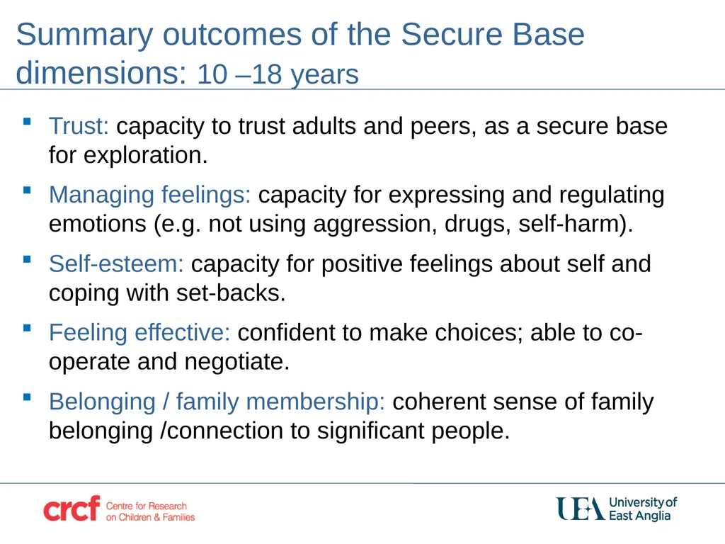 An introduction to the Secure Base model: - slide 56 of 60