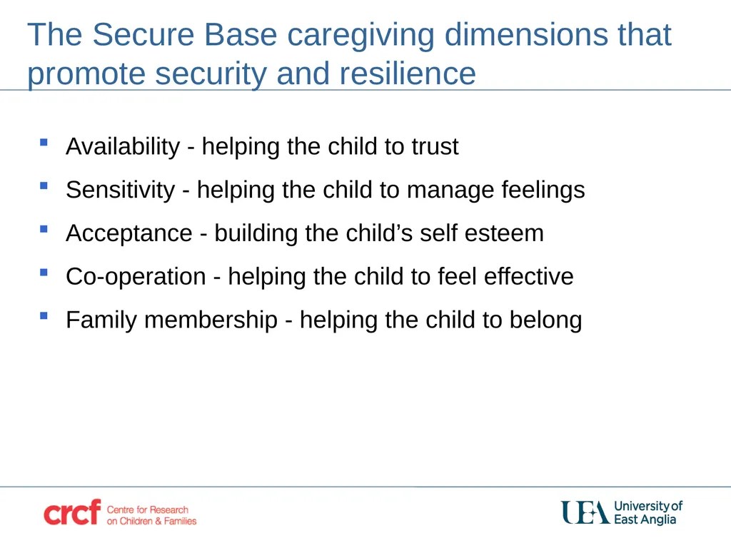 An introduction to the Secure Base model: - slide 7 of 60