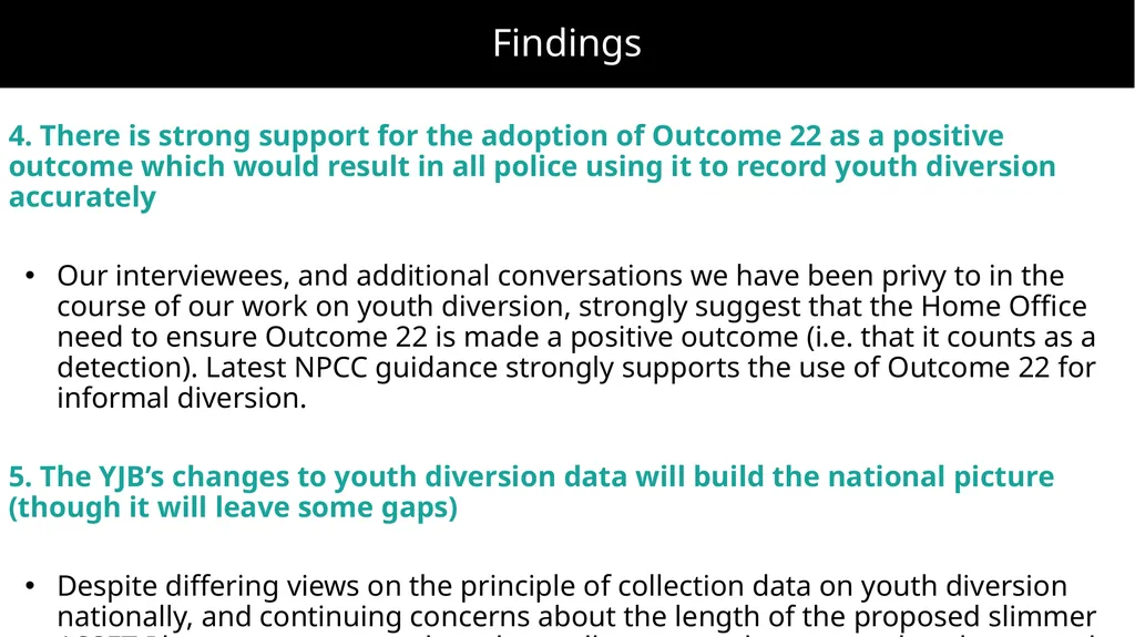 Improving prevention and diversion for children - slide 36 of 43