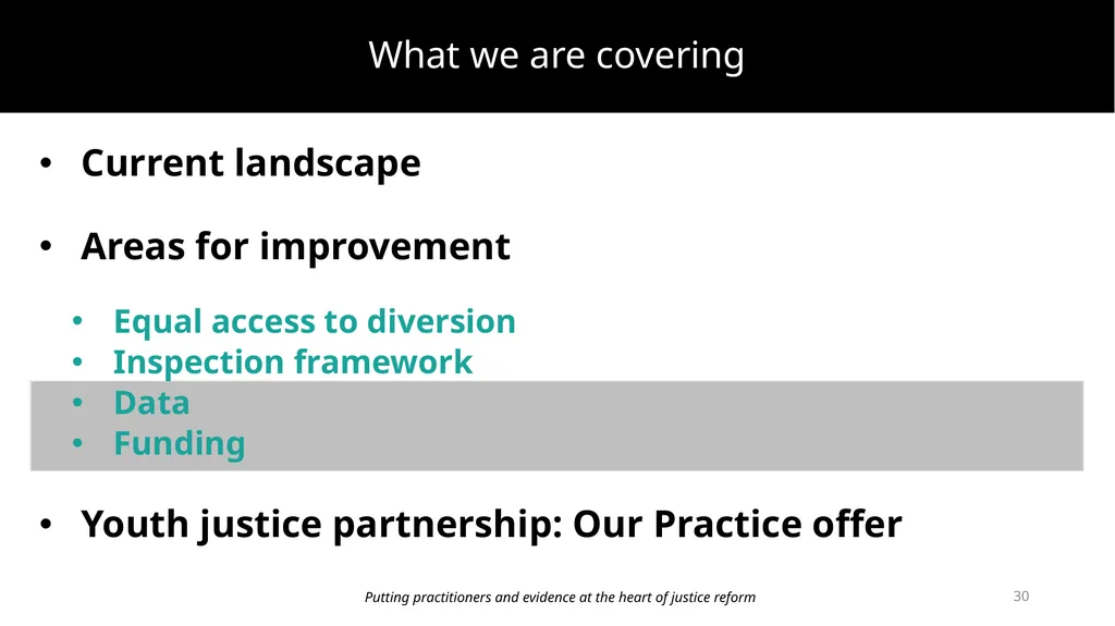 Improving prevention and diversion for children - slide 30 of 43