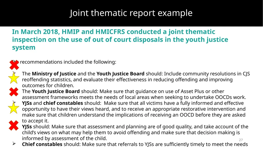 Improving prevention and diversion for children - slide 27 of 43