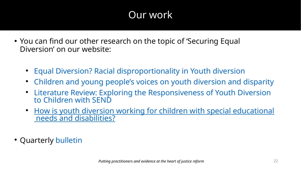 Improving prevention and diversion for children - slide 22 of 43
