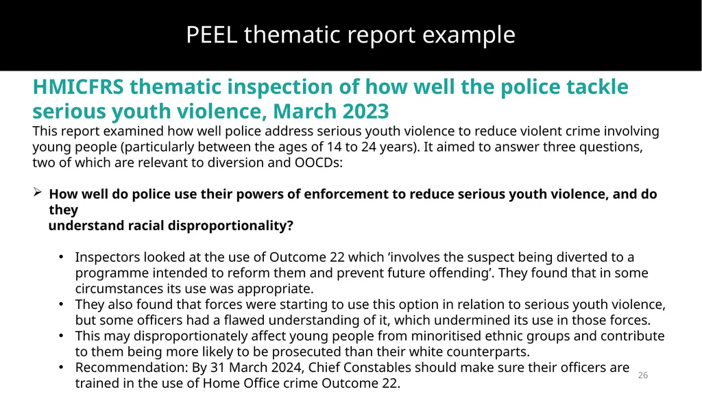 Improving prevention and diversion for children - slide 26 of 43