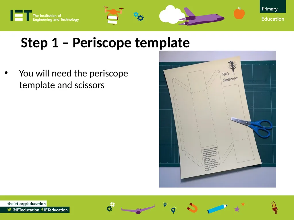 Pixie Periscope Make a periscope! Pixies and elves - slide 3 of 8