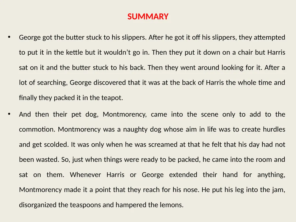 LESSON-7 PACKING By Jerome K Jerome (an extract - slide 15 of 16