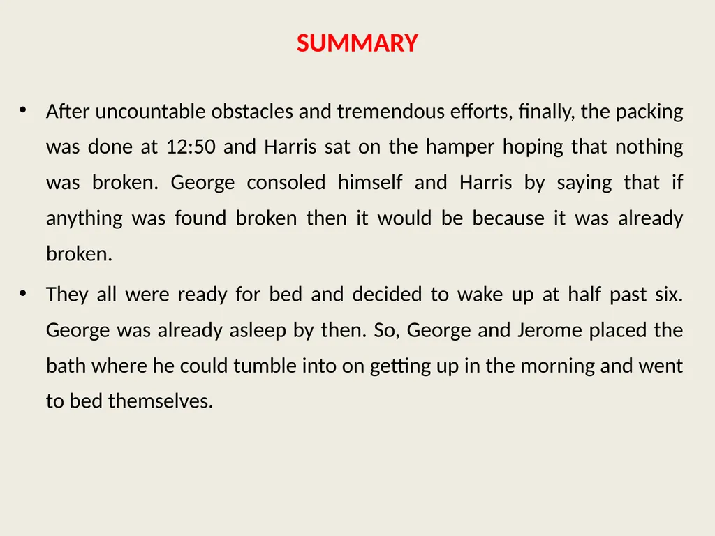 LESSON-7 PACKING By Jerome K Jerome (an extract - slide 16 of 16