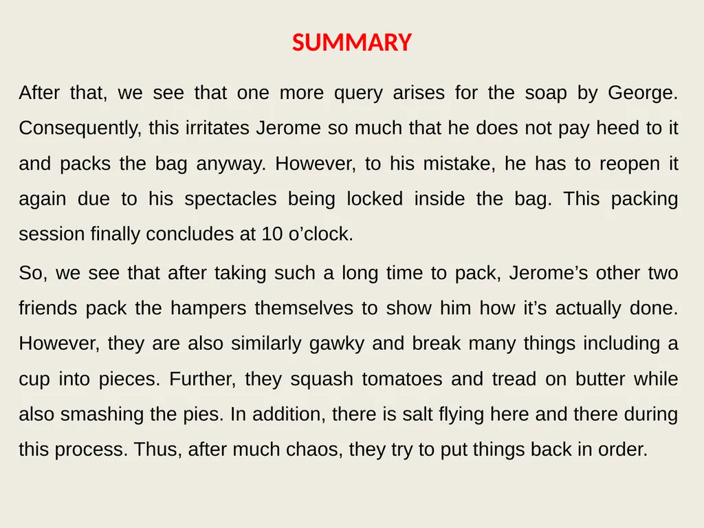 LESSON-7 PACKING By Jerome K Jerome (an extract - slide 5 of 16