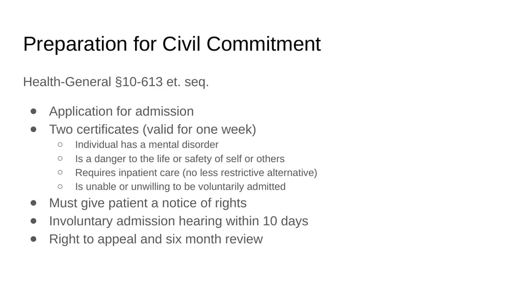 Peer Support and Involuntary Treatment Annette - slide 10 of 21