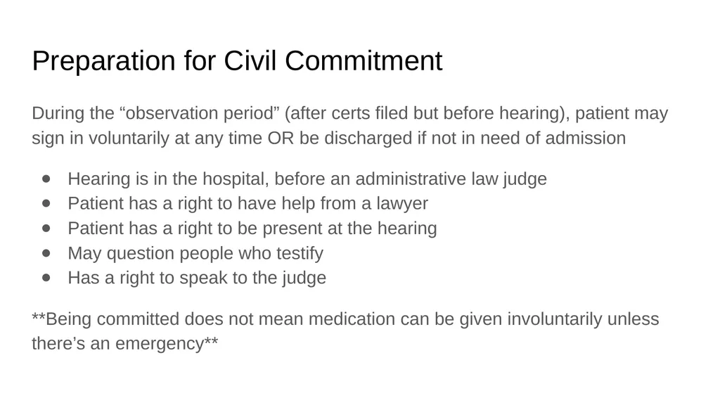 Peer Support and Involuntary Treatment Annette - slide 11 of 21