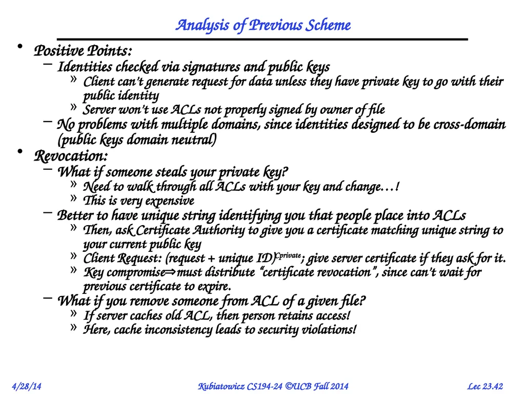 CS194-24 Advanced Operating Systems Structures and - slide 42 of 53