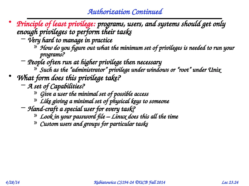 CS194-24 Advanced Operating Systems Structures and - slide 24 of 53