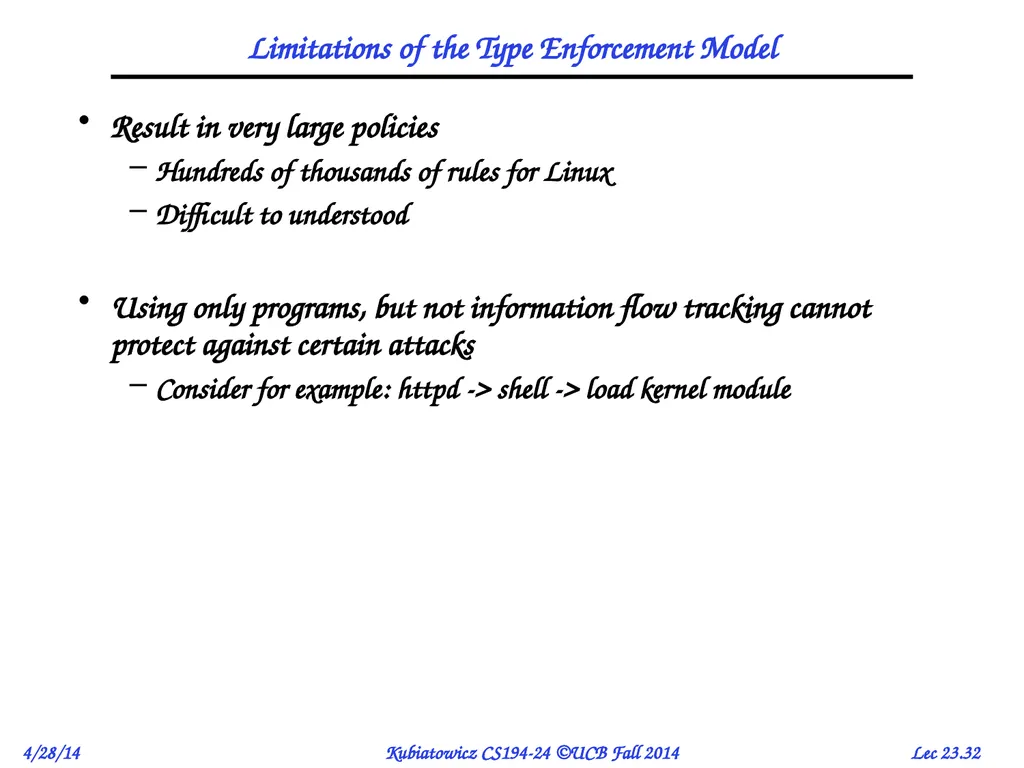 CS194-24 Advanced Operating Systems Structures and - slide 32 of 53