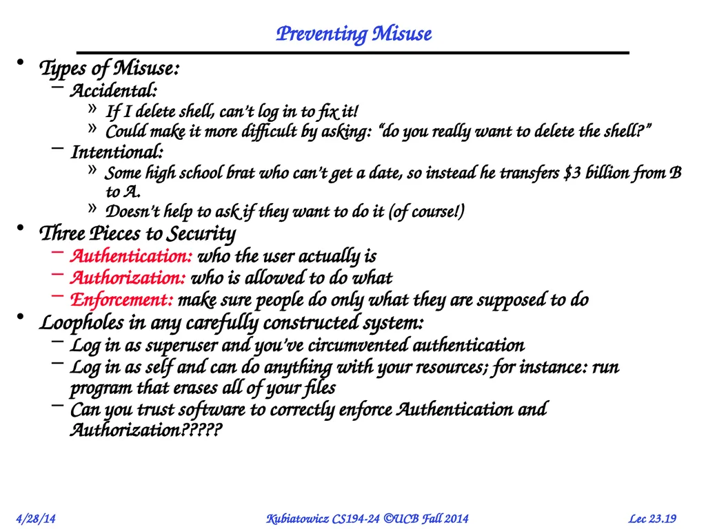 CS194-24 Advanced Operating Systems Structures and - slide 19 of 53