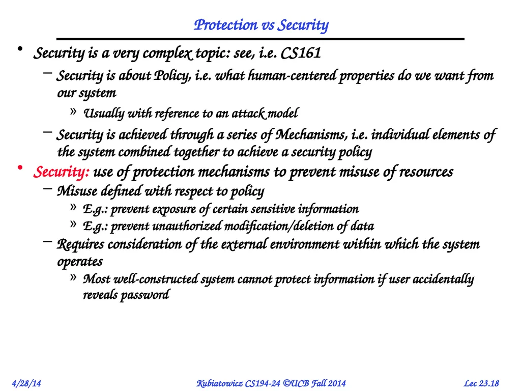 CS194-24 Advanced Operating Systems Structures and - slide 18 of 53