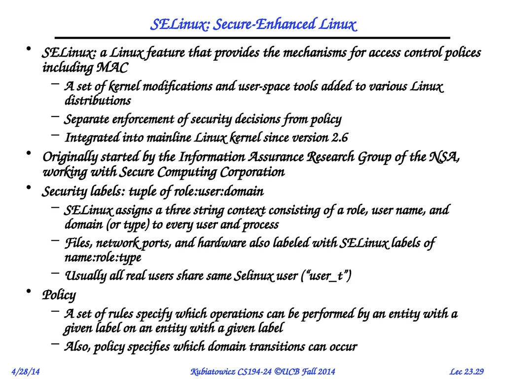 CS194-24 Advanced Operating Systems Structures and - slide 29 of 53