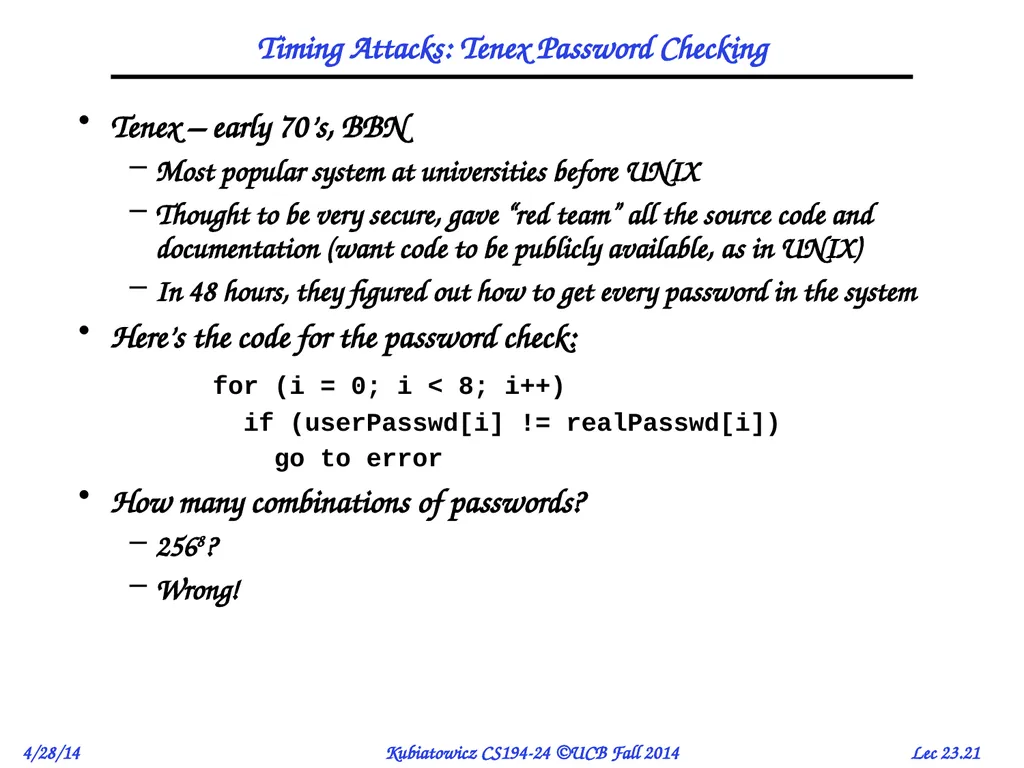 CS194-24 Advanced Operating Systems Structures and - slide 21 of 53